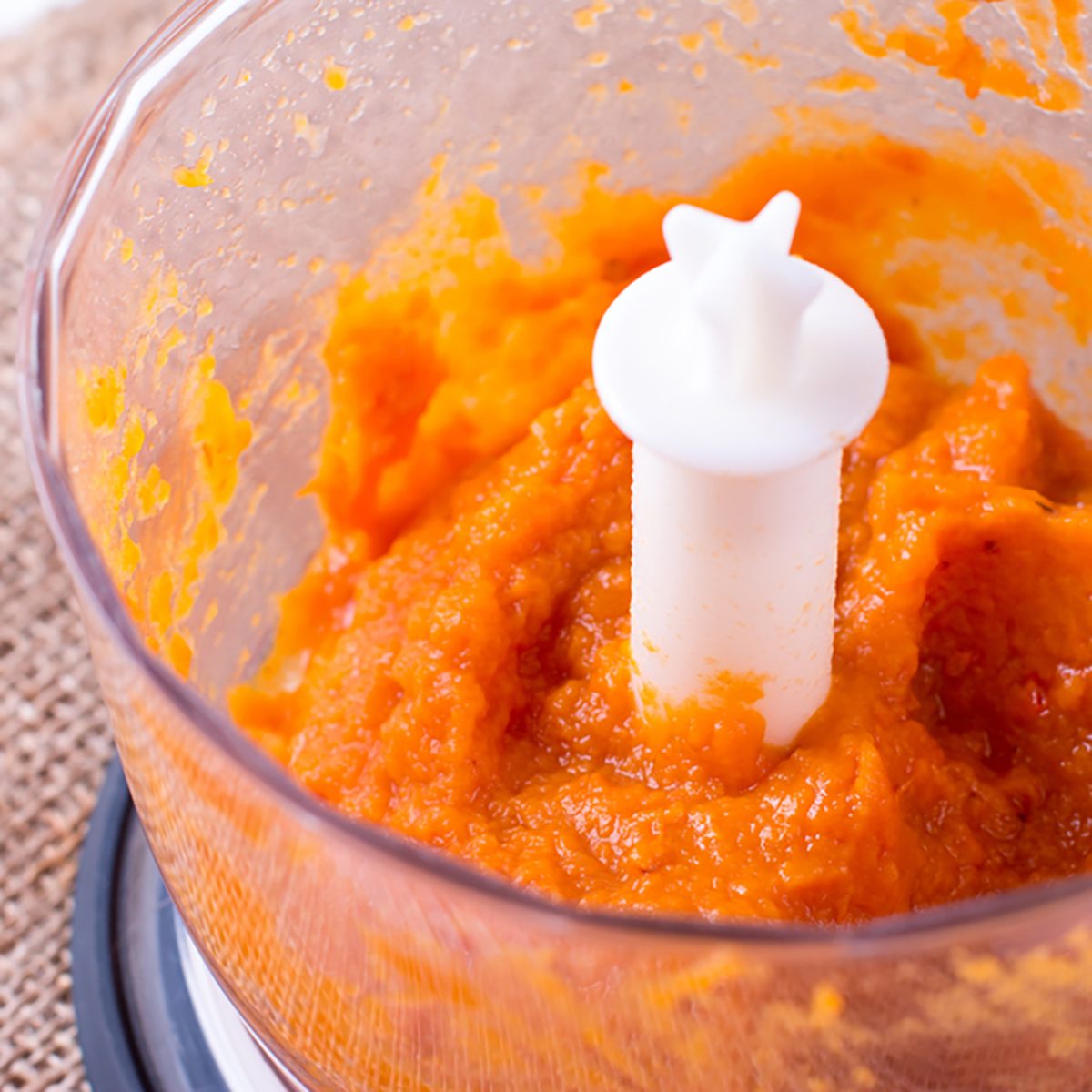 Blender with Pumpkin Puree.