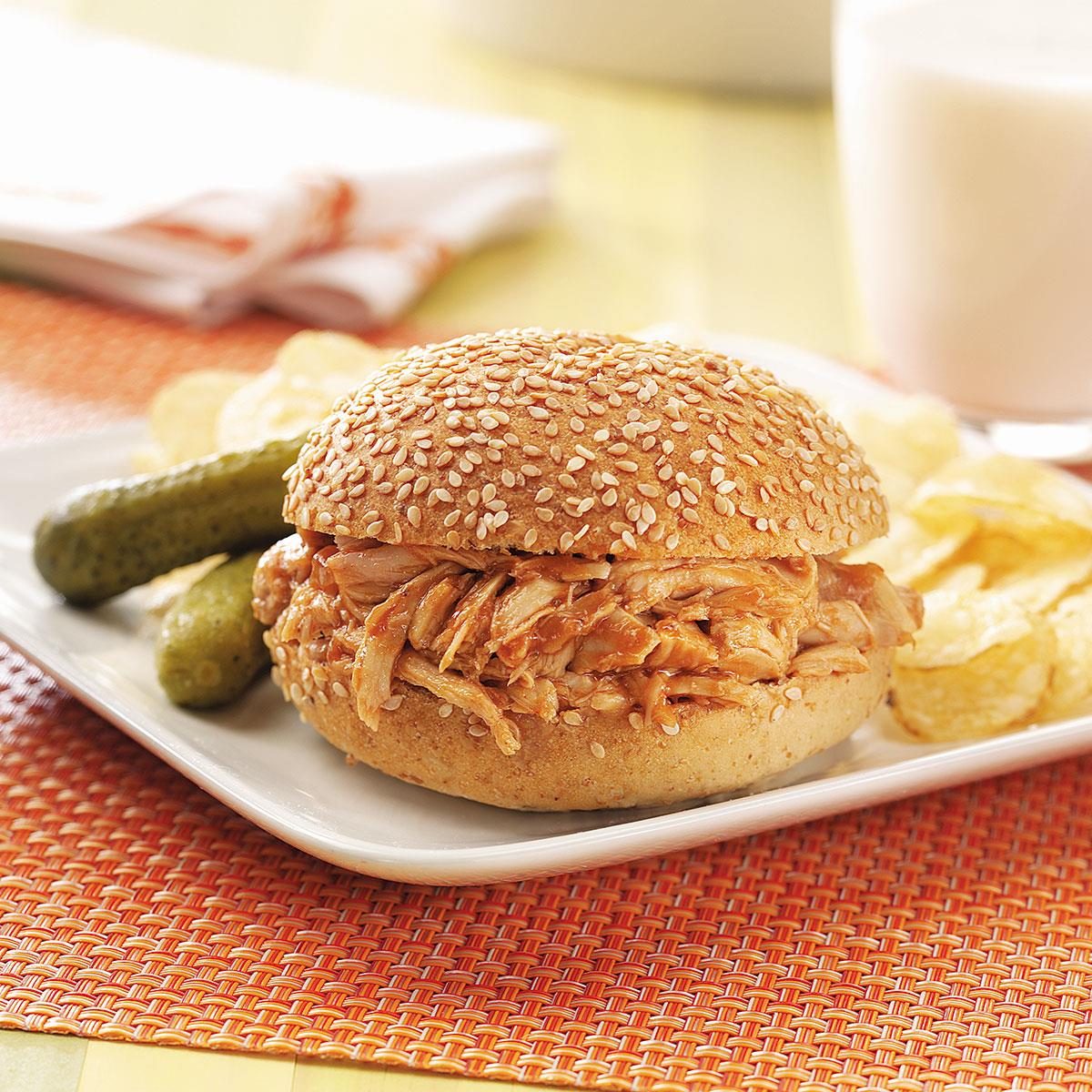Barbecued Chicken Sandwiches