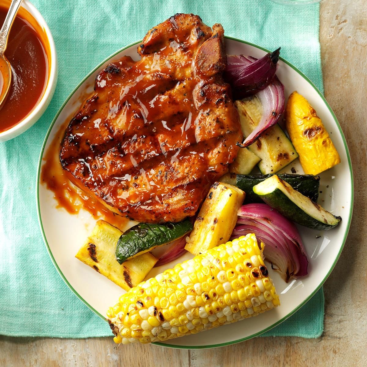 Grilled Pork Chops with Smokin’ Sauce