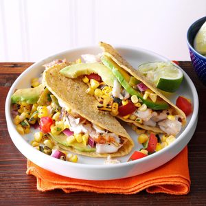 summer garden fish tacos