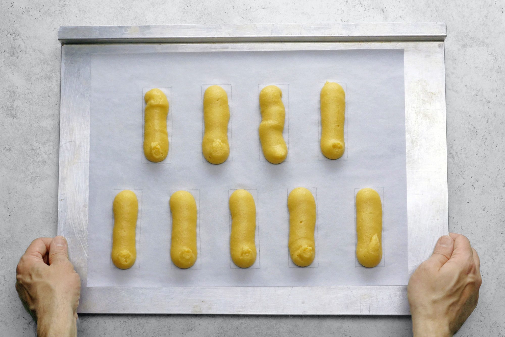 Chocolate Eclairs bake the eclair shells