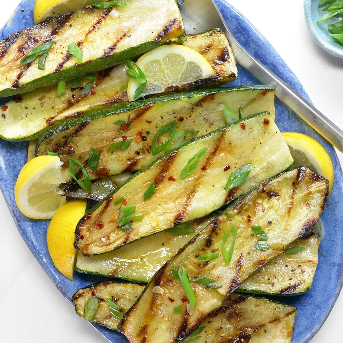 Grilled Zucchini With Onions