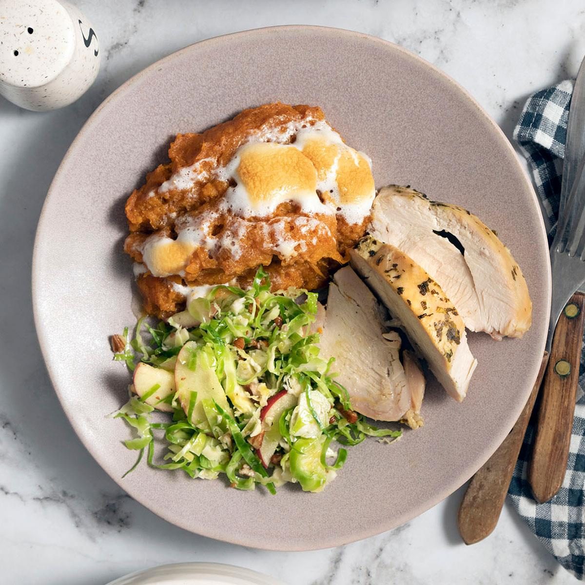 Mallow Topped Sweet Potatoes