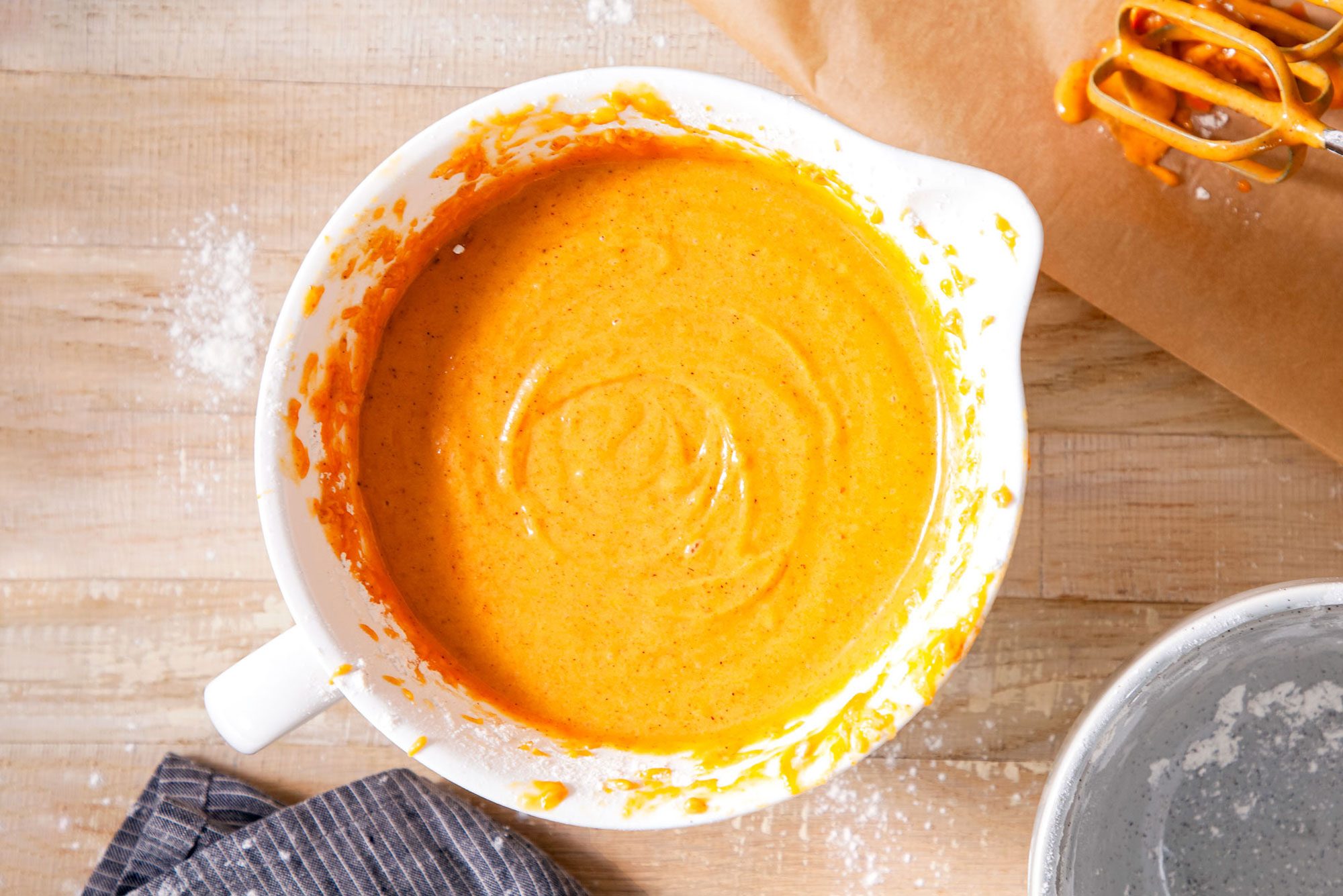 Batter to make Pumpkin Streusel Muffins