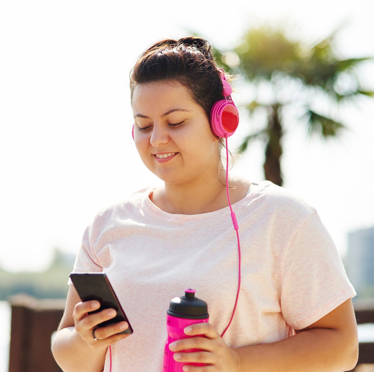 woman drinking water