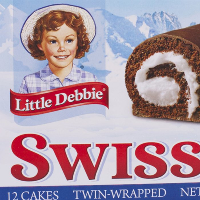 13 ounce box of Little Debbie brand Swiss Rolls.