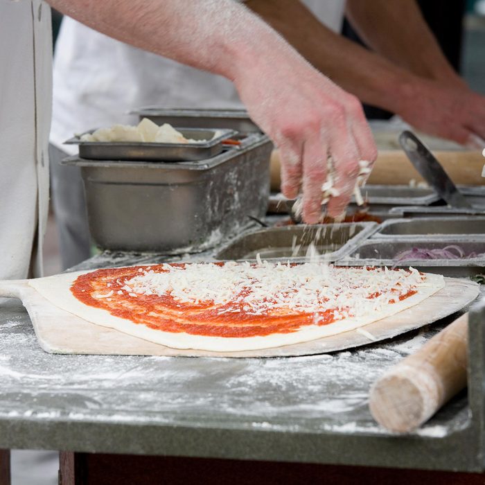 Handmade fresh fire baked pizza