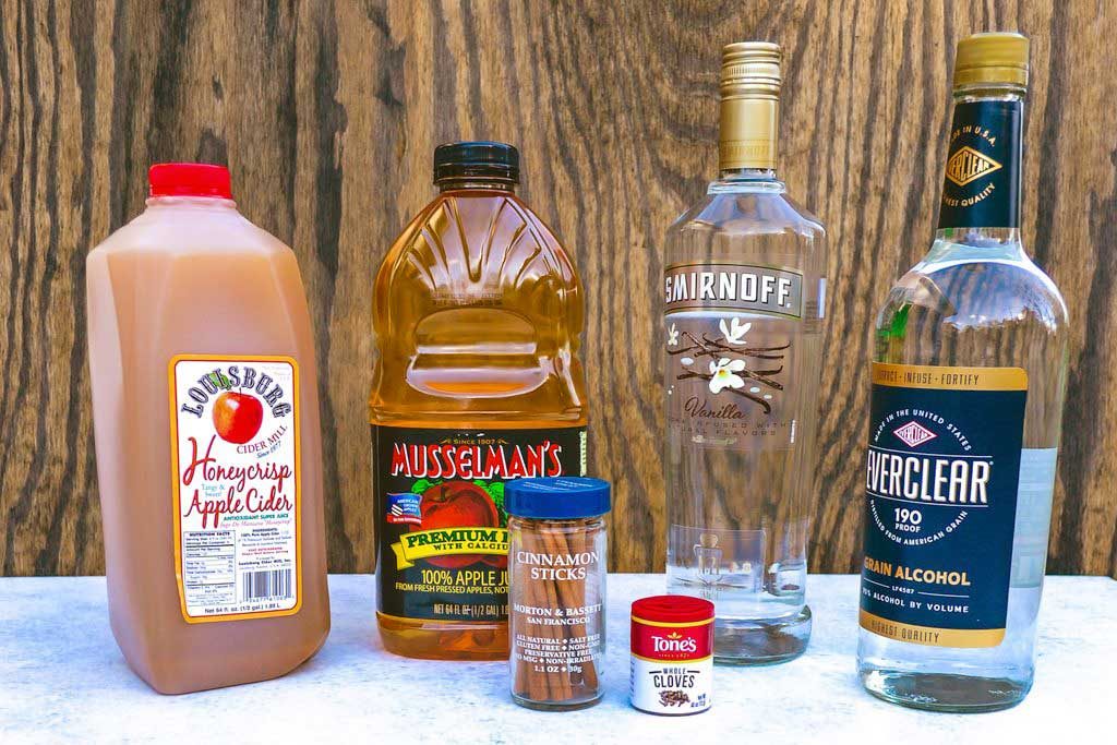Ingredients For Apple Pie Moonshine 