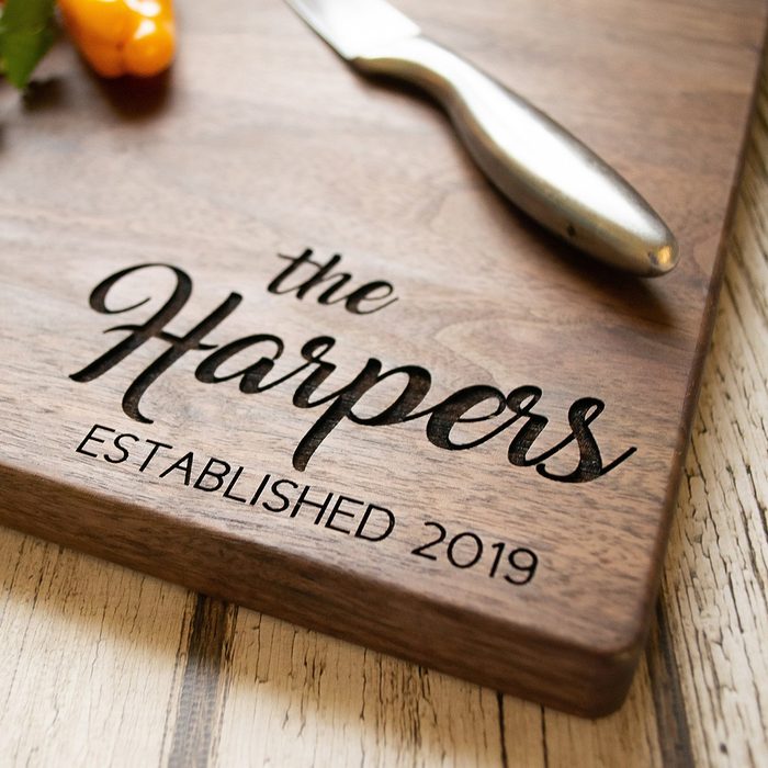 wedding anniversary gifts 5th anniversary gift; custom cutting board