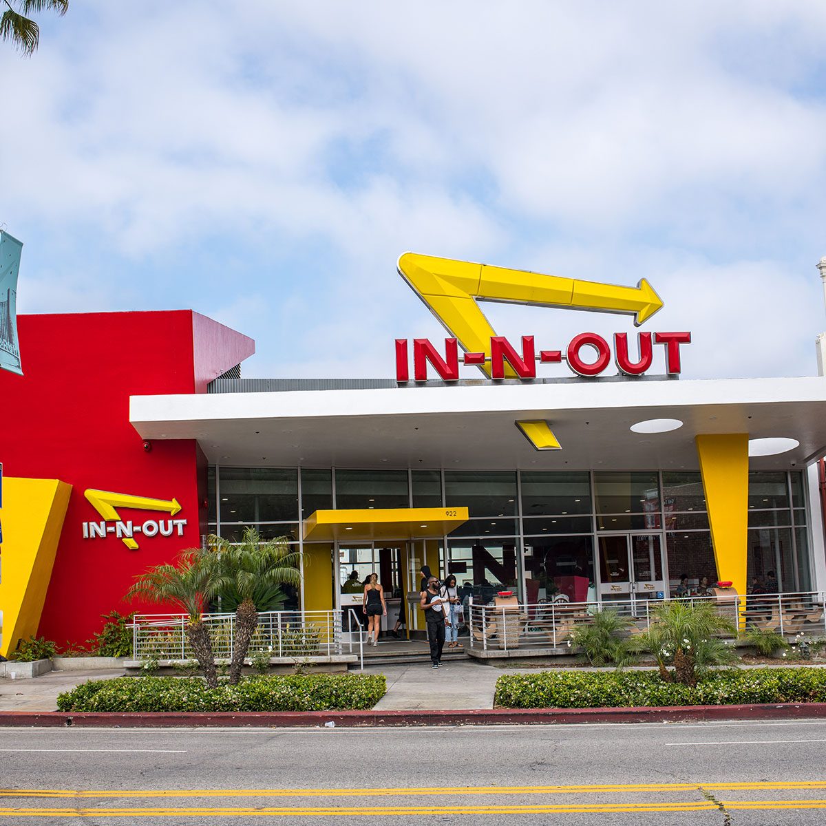 In-N-Out Burger fast food restaurant in Westwood, California. 