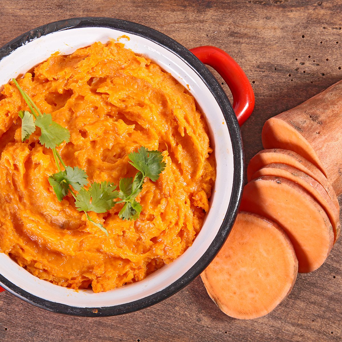 mashed sweet potato