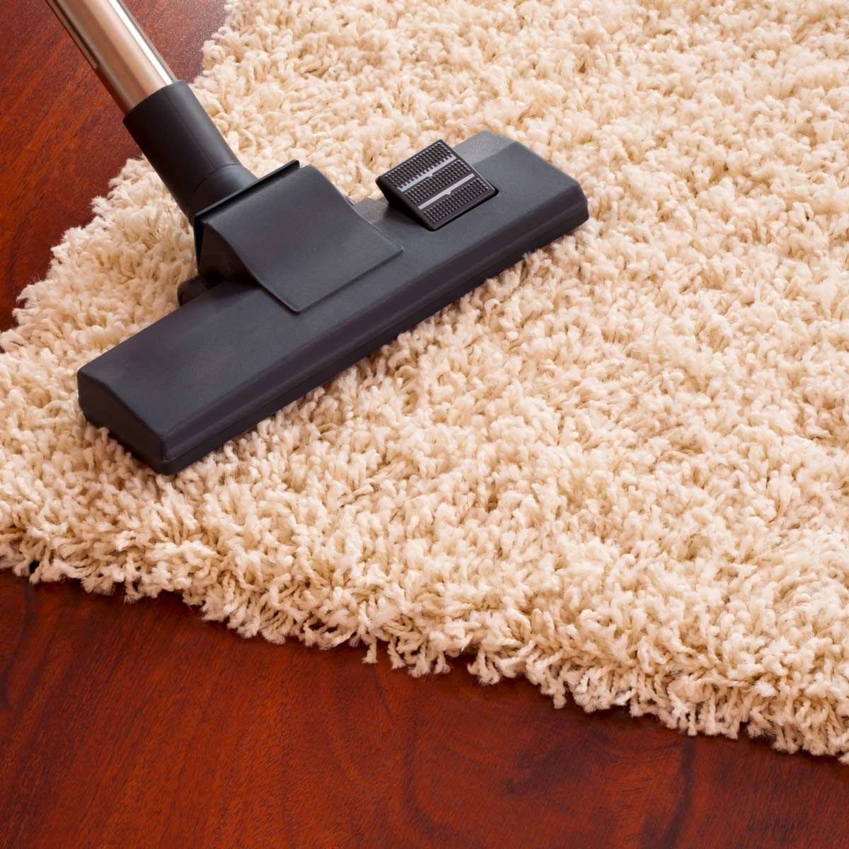 Vacuuming rug