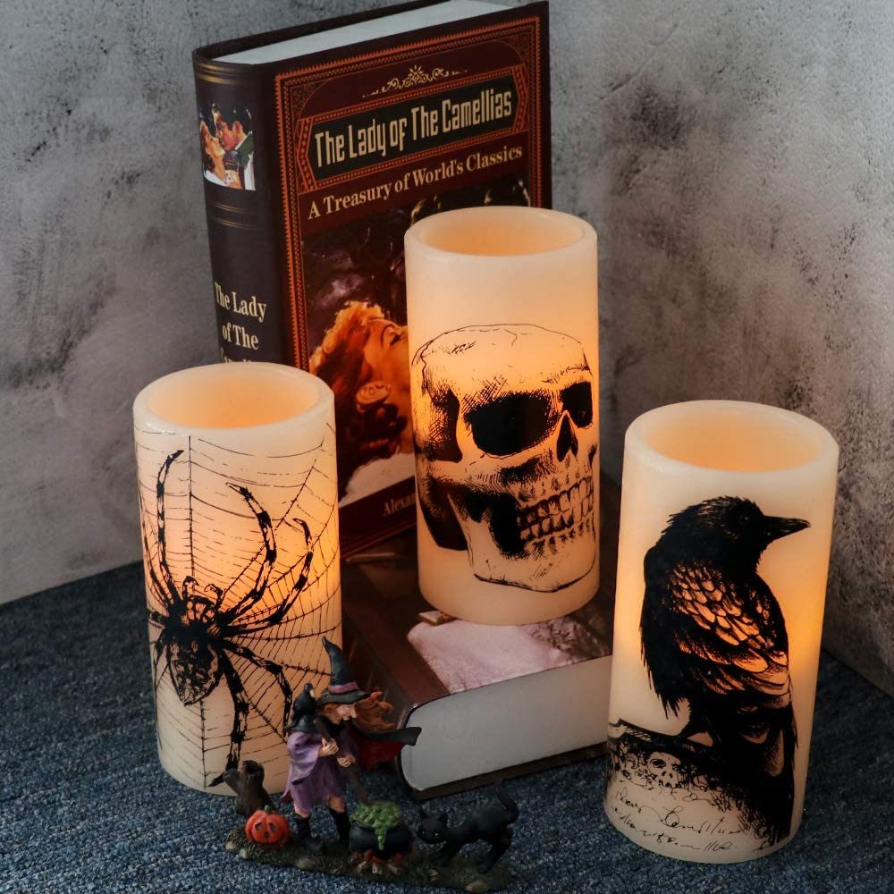 Eldnacele Halloween Flickering Candles