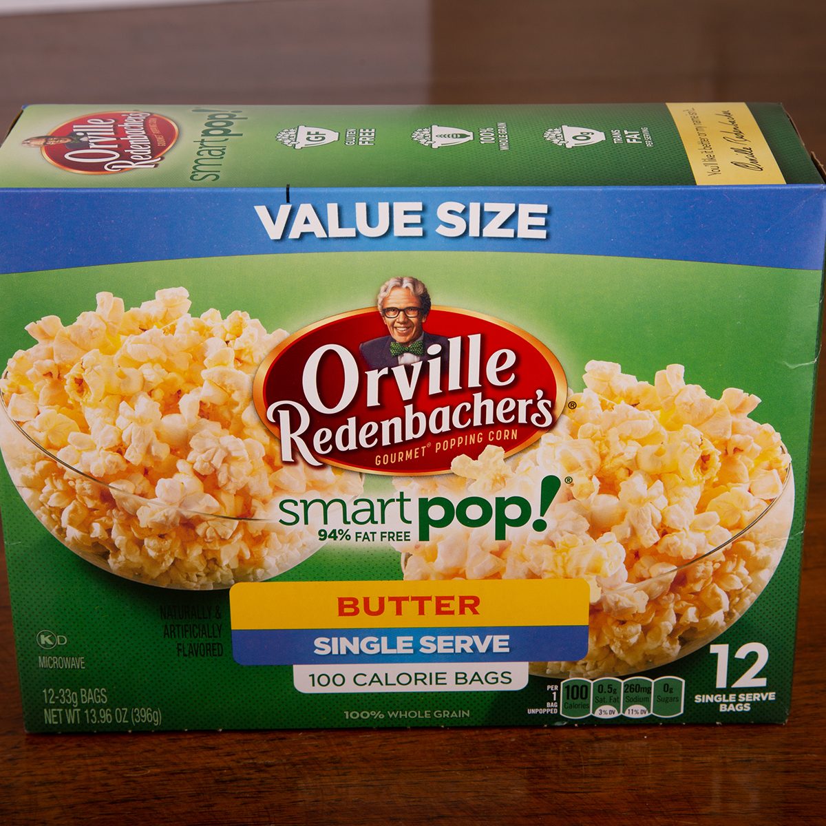 A box of Orville Redenbacher