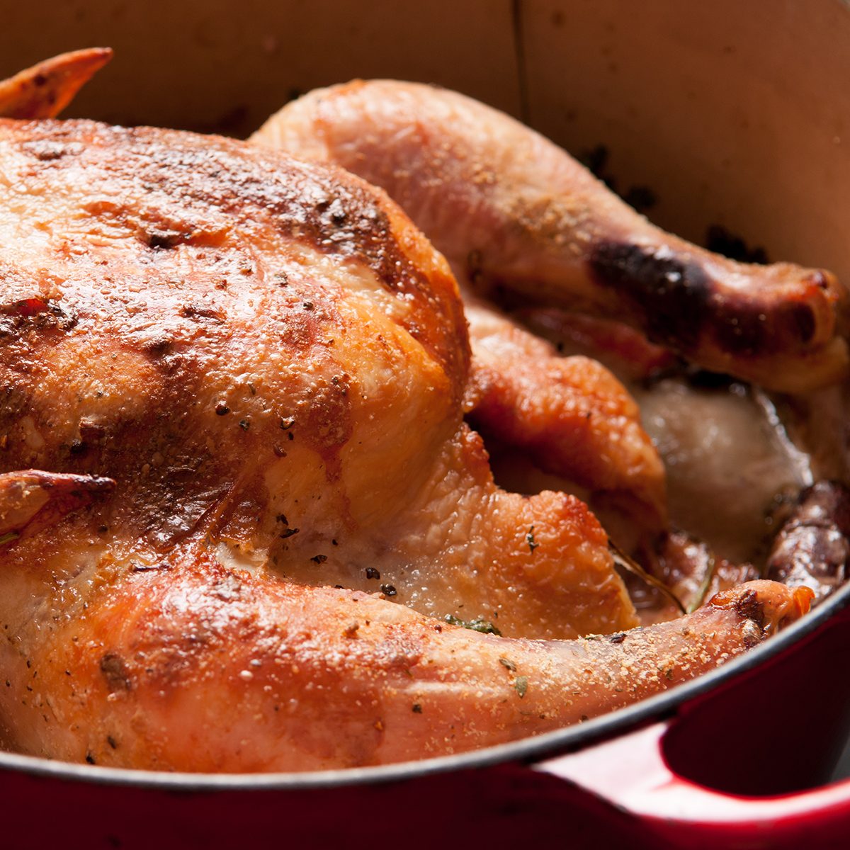 whole roasted chicken in lemongrass and coconut milk, dutch oven