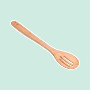 Large Wooden Slotted Spoon