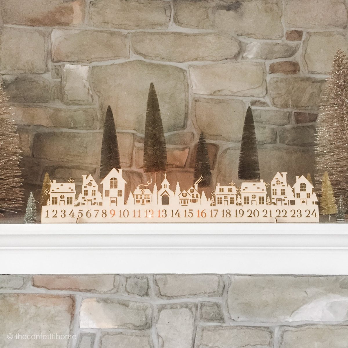 Candlelit Advent Calendar Scene
