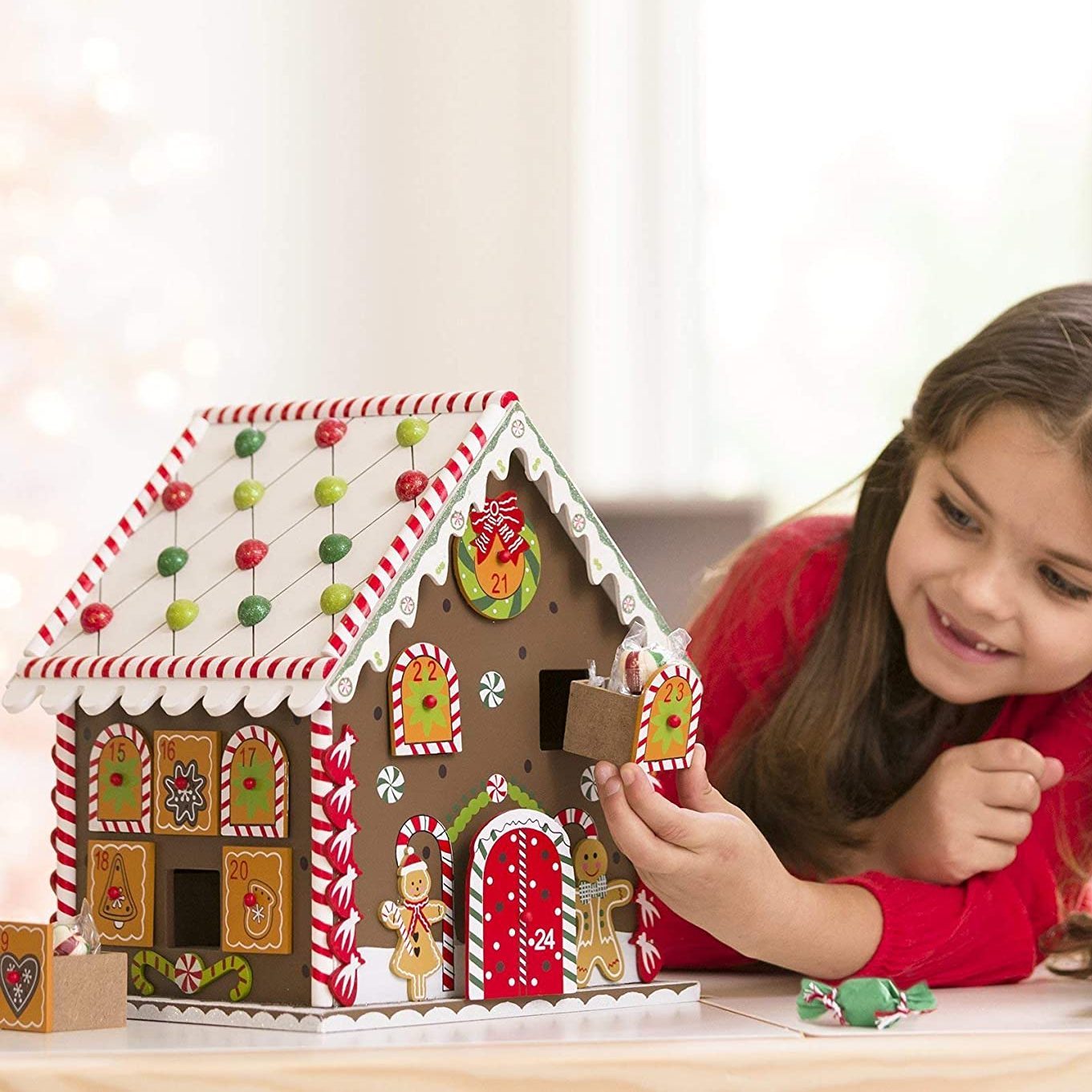 Wooden Gingerbread House Countdown Ecomm Via Amazon.com