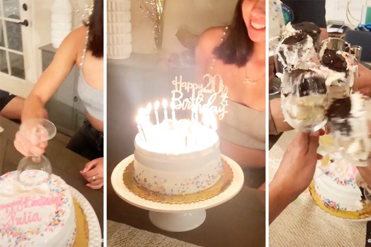 This Viral Video Shows You How to Cut Cake with JUST a Wine Glass—Here’s How