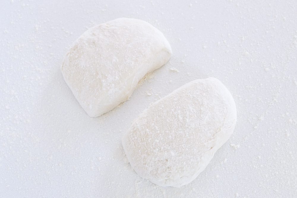 Divide Dough How to make ciabatta bread