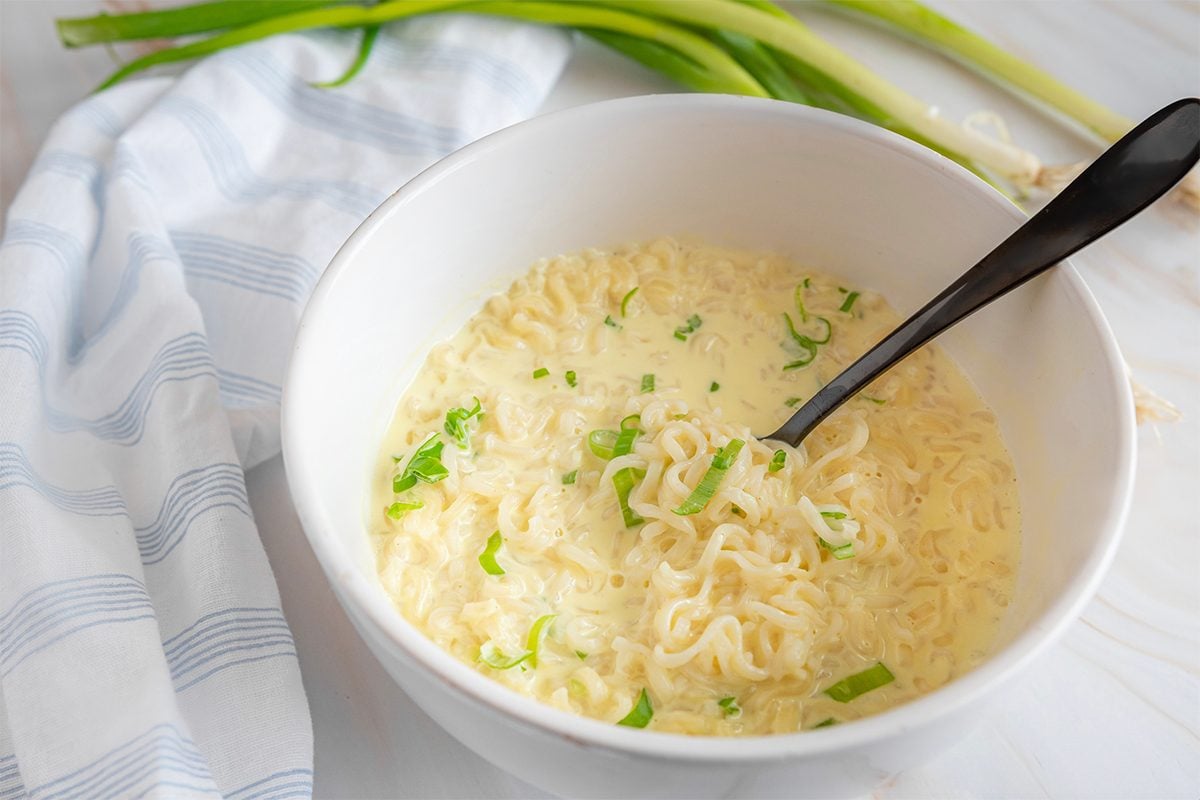 Bowl Of Creamy Ramen Made From Viral Tiktok Recipe