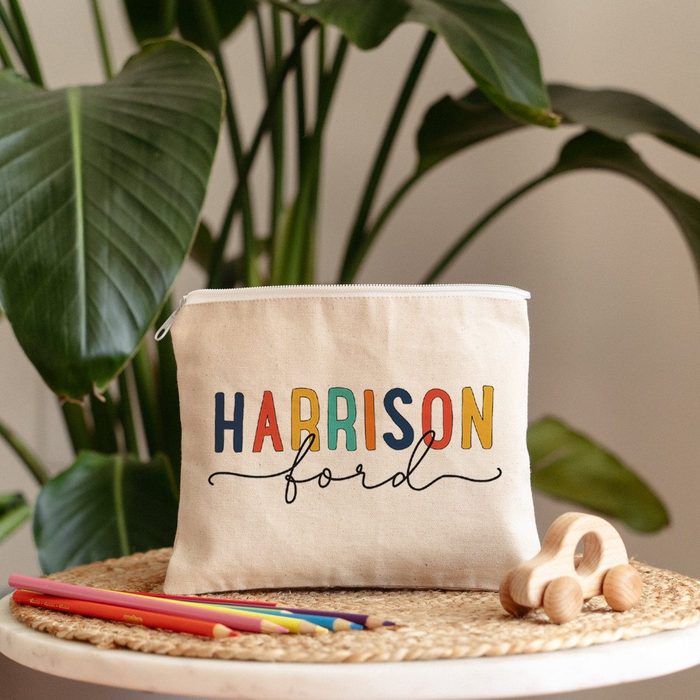 Custom Name Pencil Case Canvas Ecomm Via Etsy.com