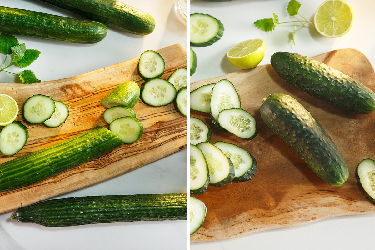 English Vs Regular Cucumbers