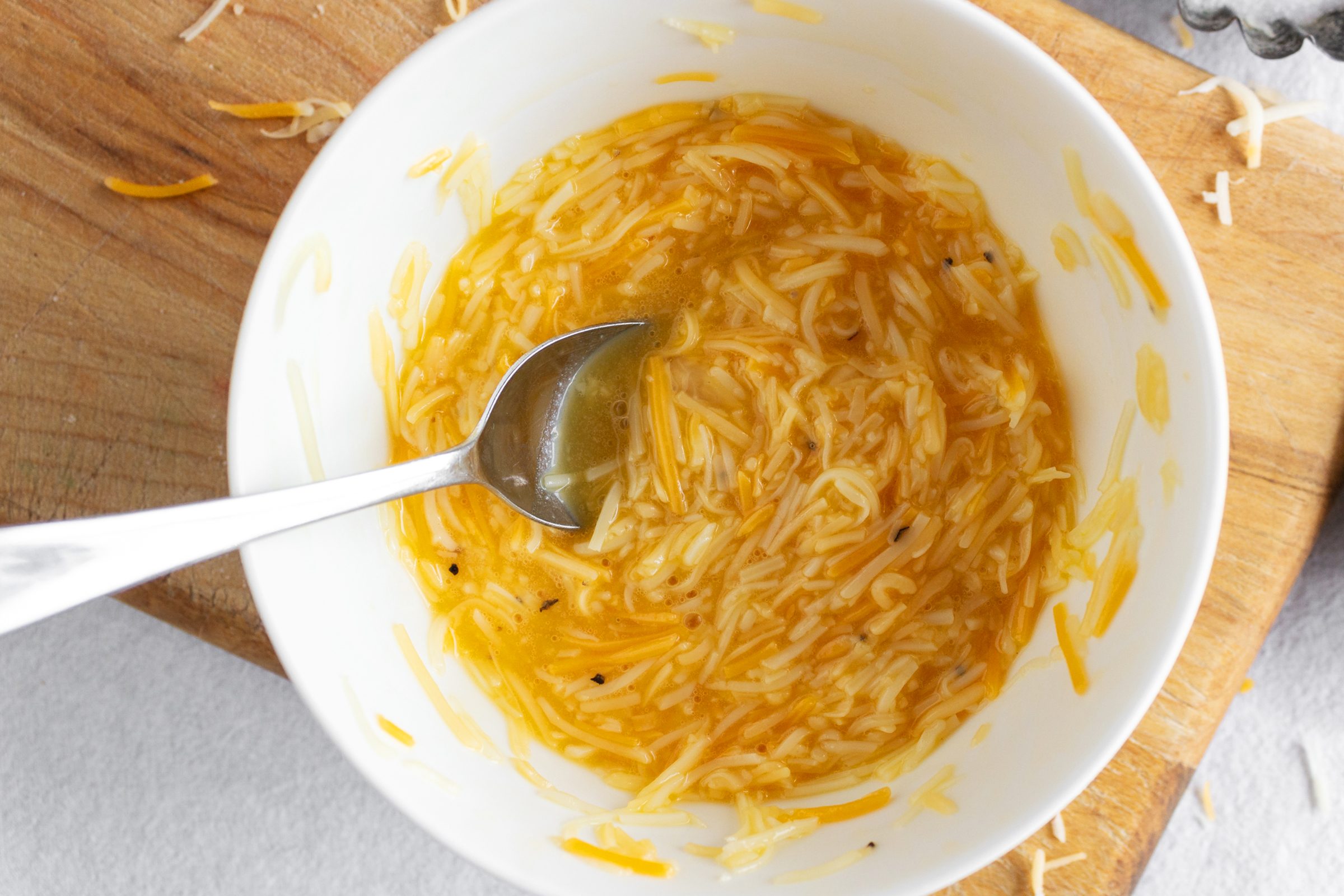Chaffles Batter in bowl