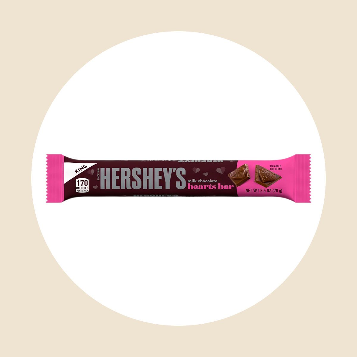 Hershey Milk Chocolate Hearts Bar King Size Via Walmart