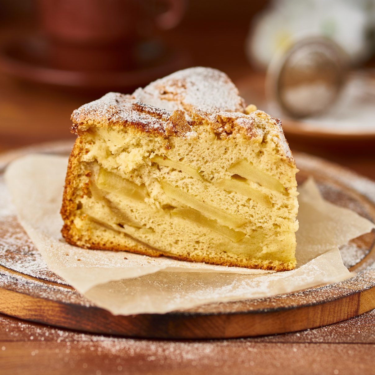 irish apple cake slice