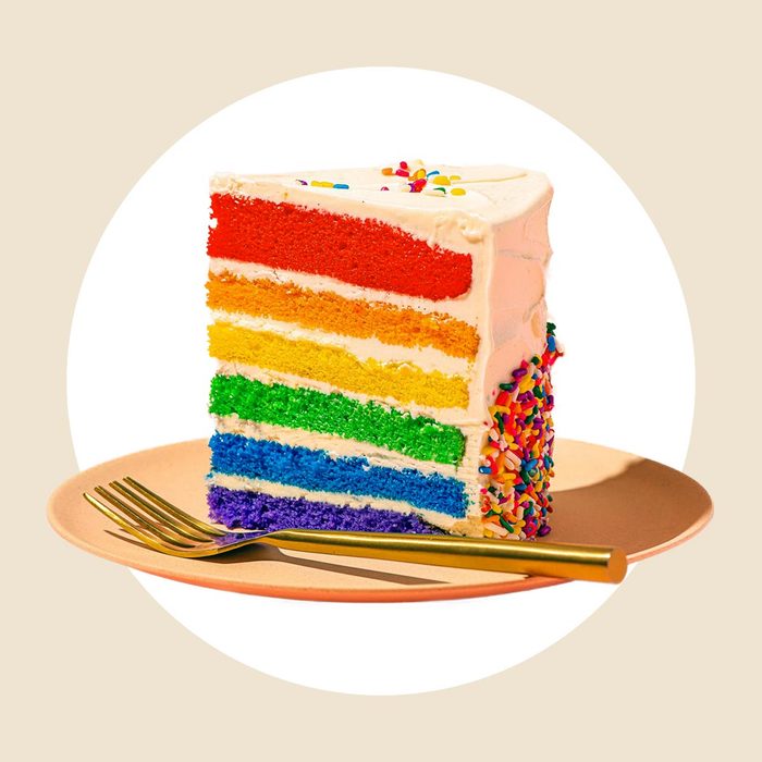 Rainbow Cake slice