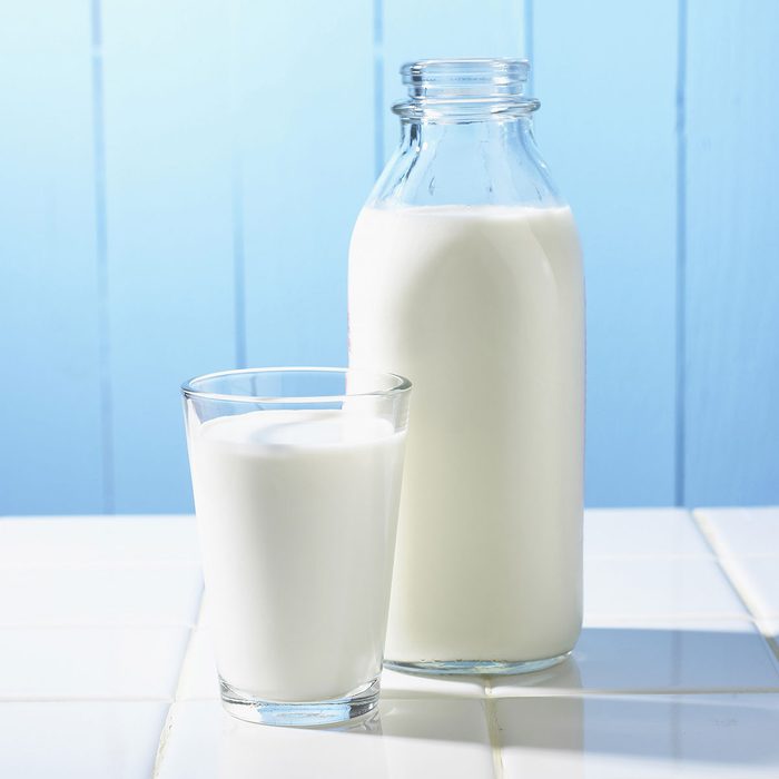 Milk in a glass