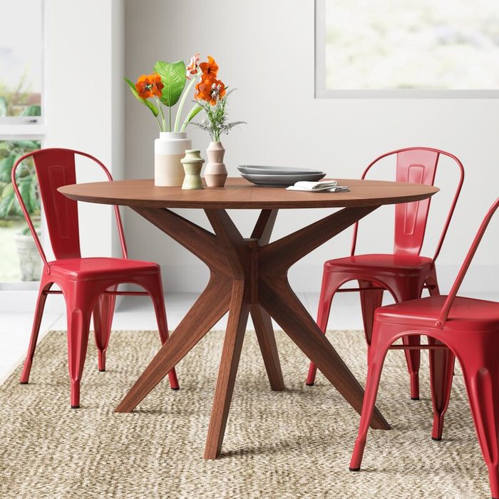Stesha Solid Oak Dining Table Ecomm Via Wayfair.com
