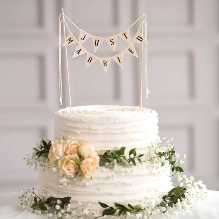 Just Married Wedding Cake Topper