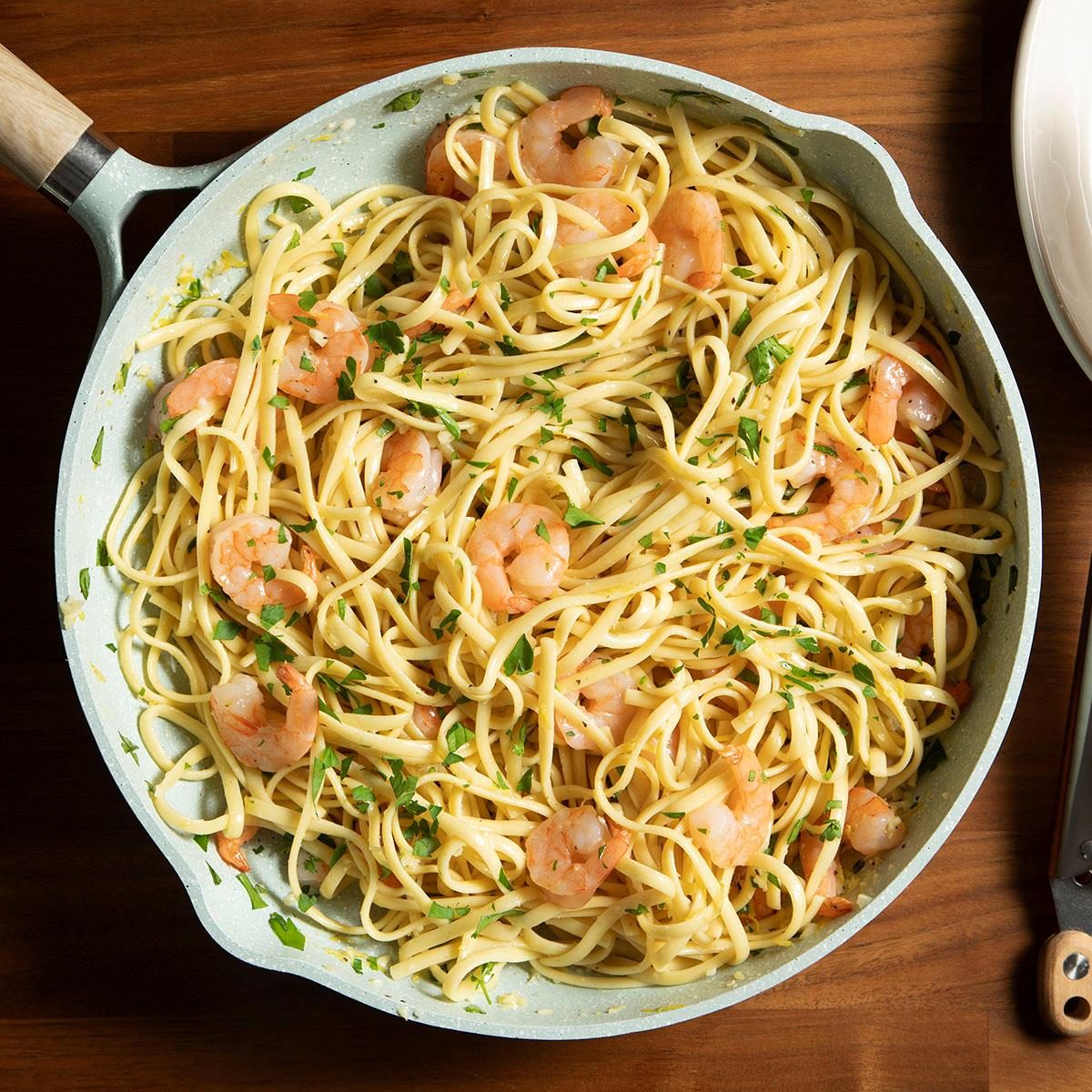 Lemon-Garlic Shrimp Pasta