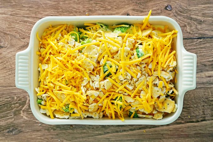 Cracker Barrel Broccoli Cheddar Chicken ready to bake