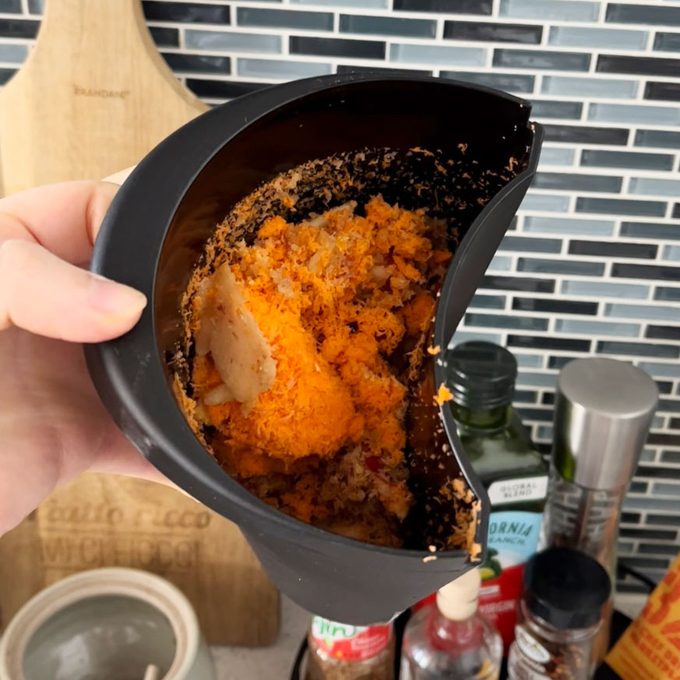 carrot juice pulp left over from juicing with the magic bullet