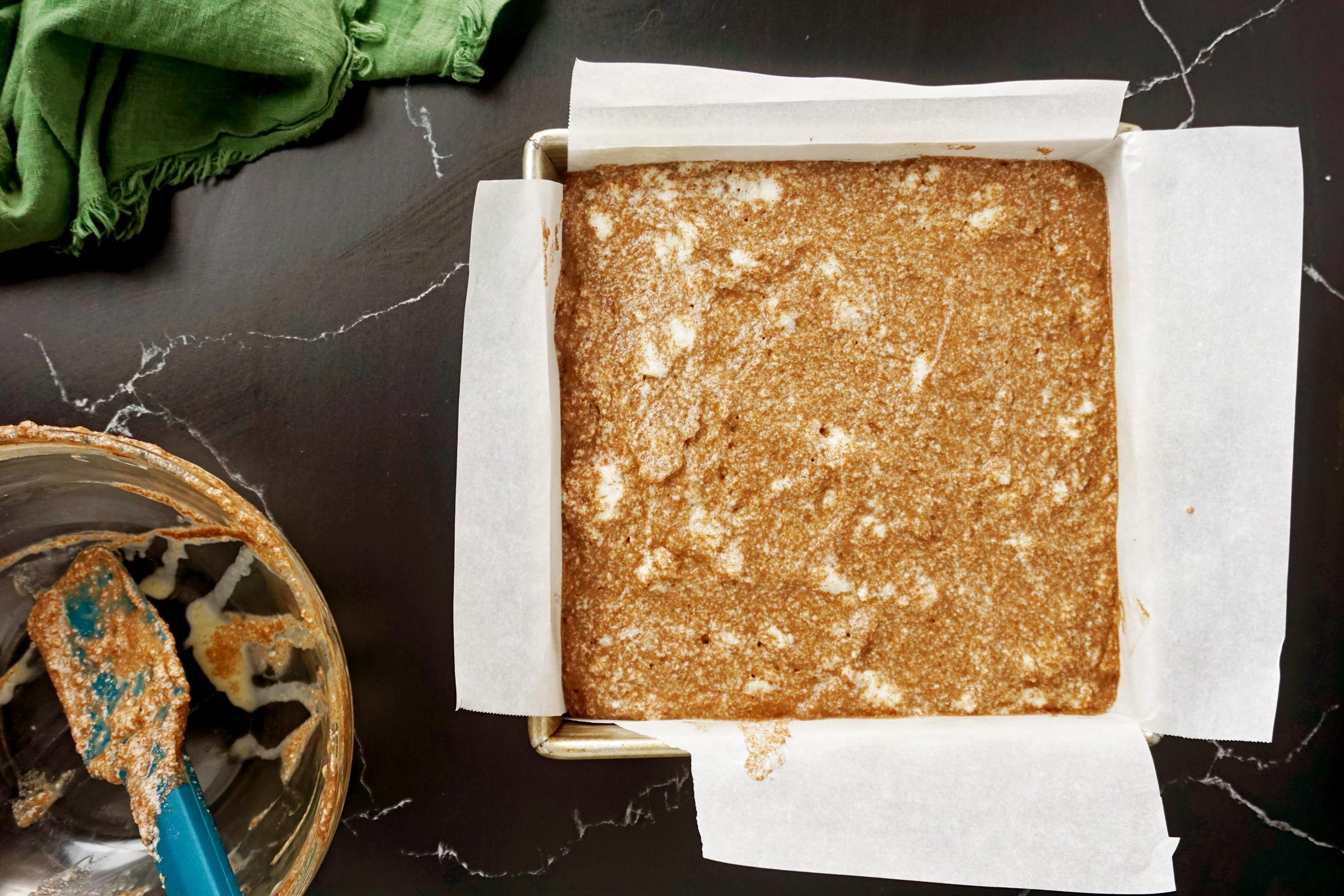 Chocolate Magic Cake ready to bake