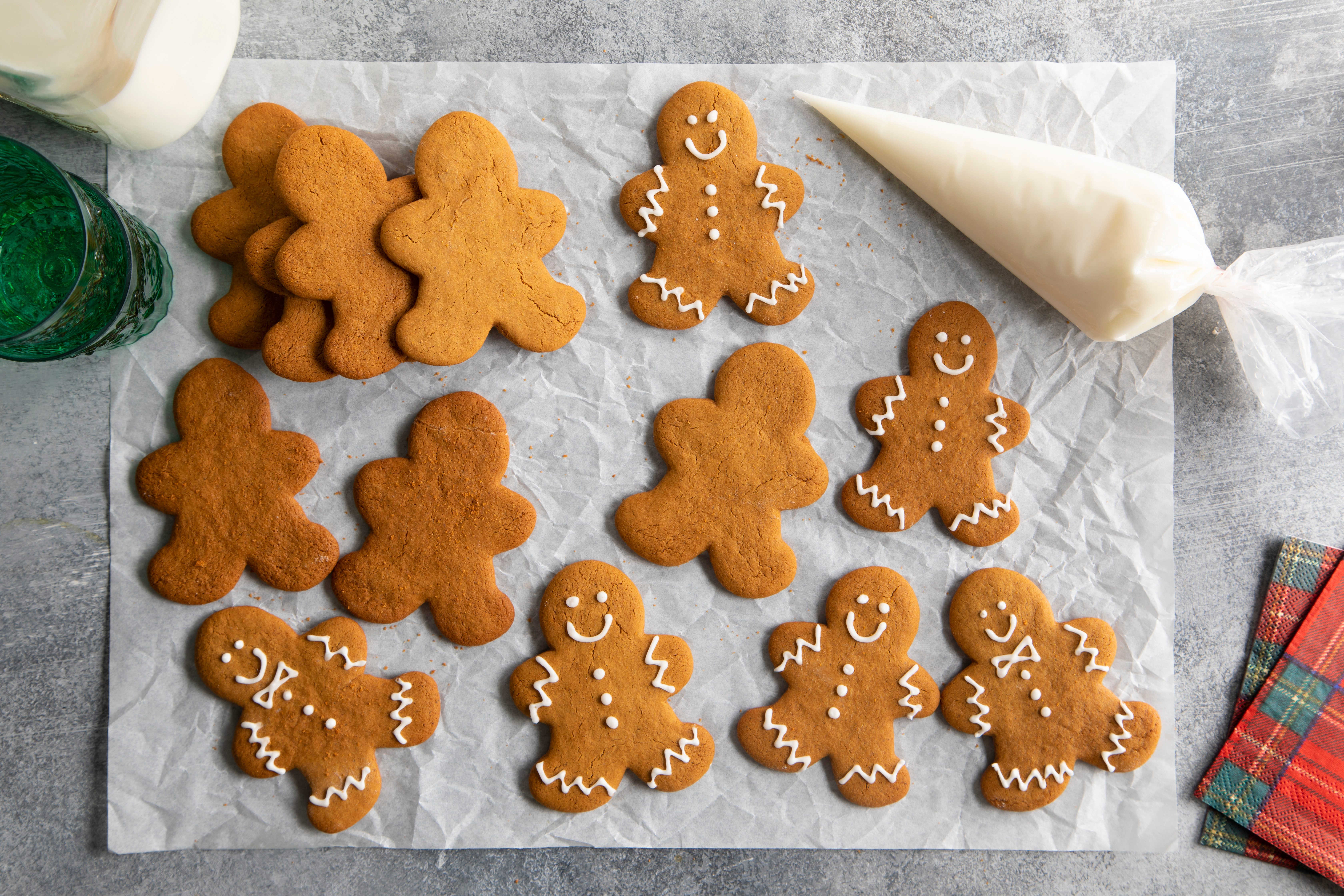Gluten-Free Gingerbread Cookies decorated