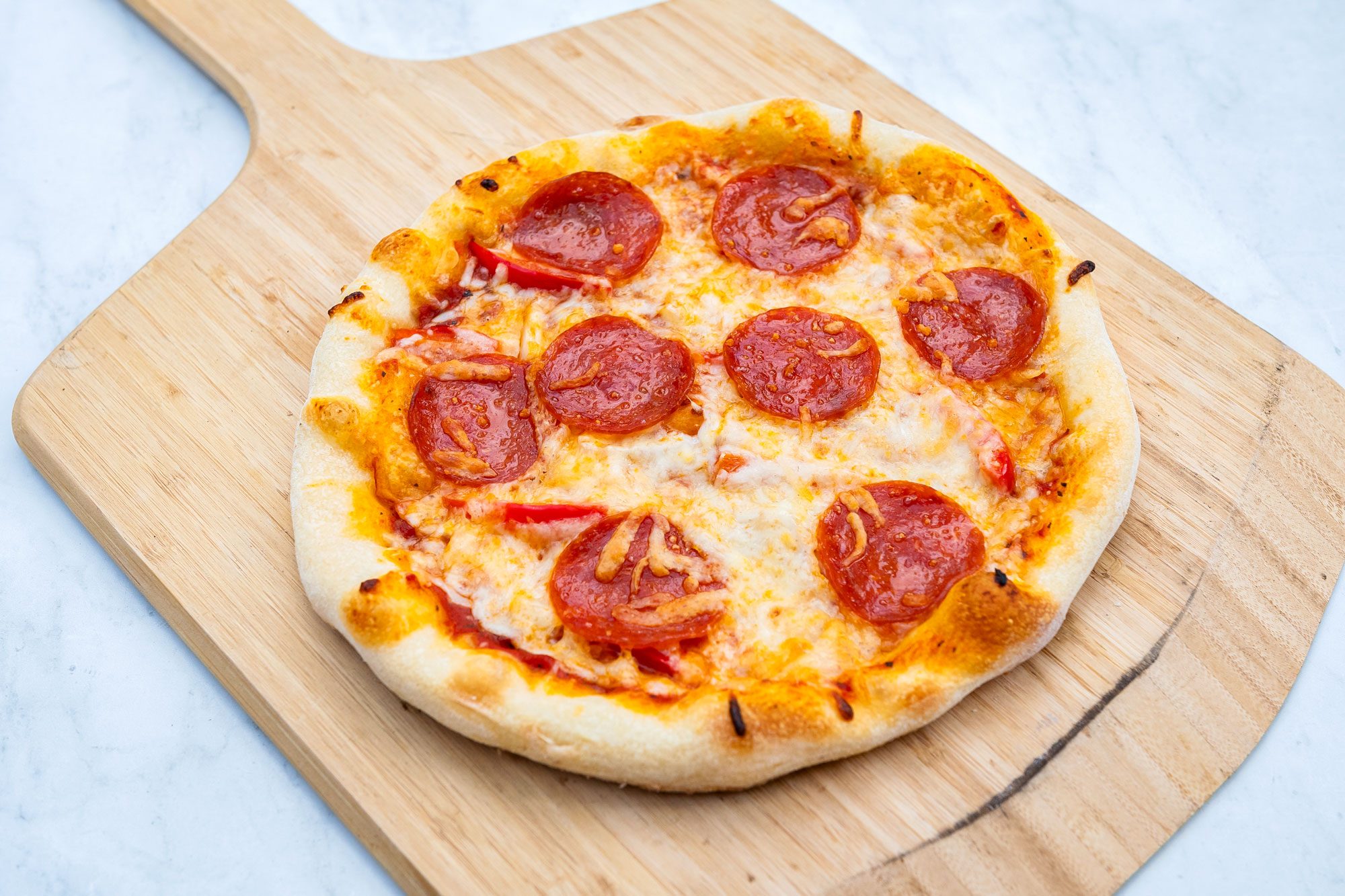 Pizza made on Ooni Pizza Steel