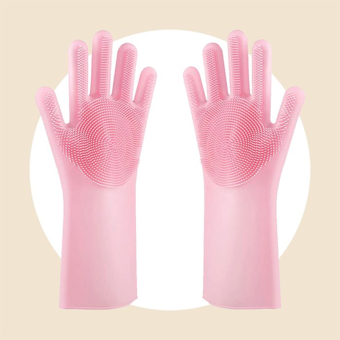 Scrubbing Rubber Gloves