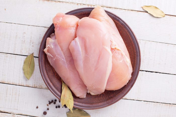 Raw chicken meat