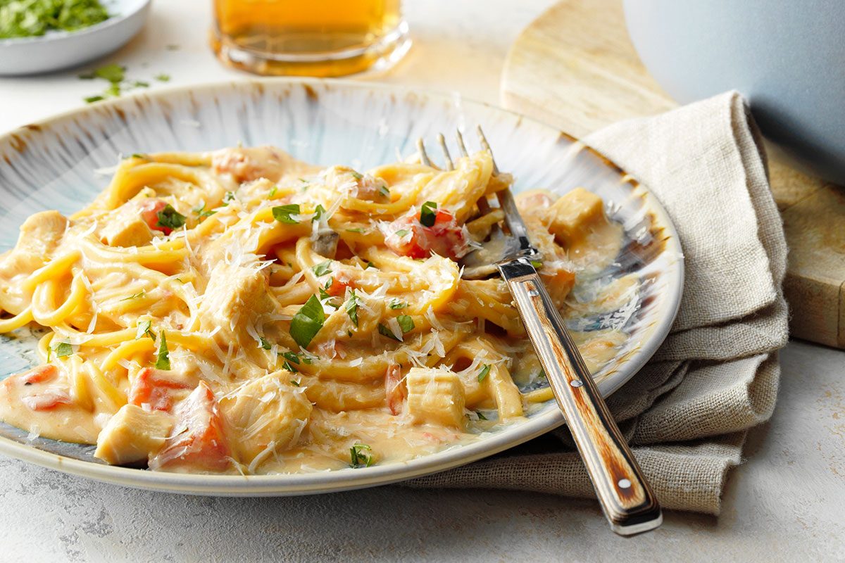 Cheesy Chicken Spaghetti