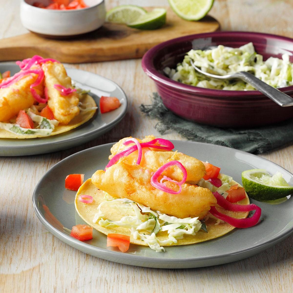 Beer-Battered Fish Tacos