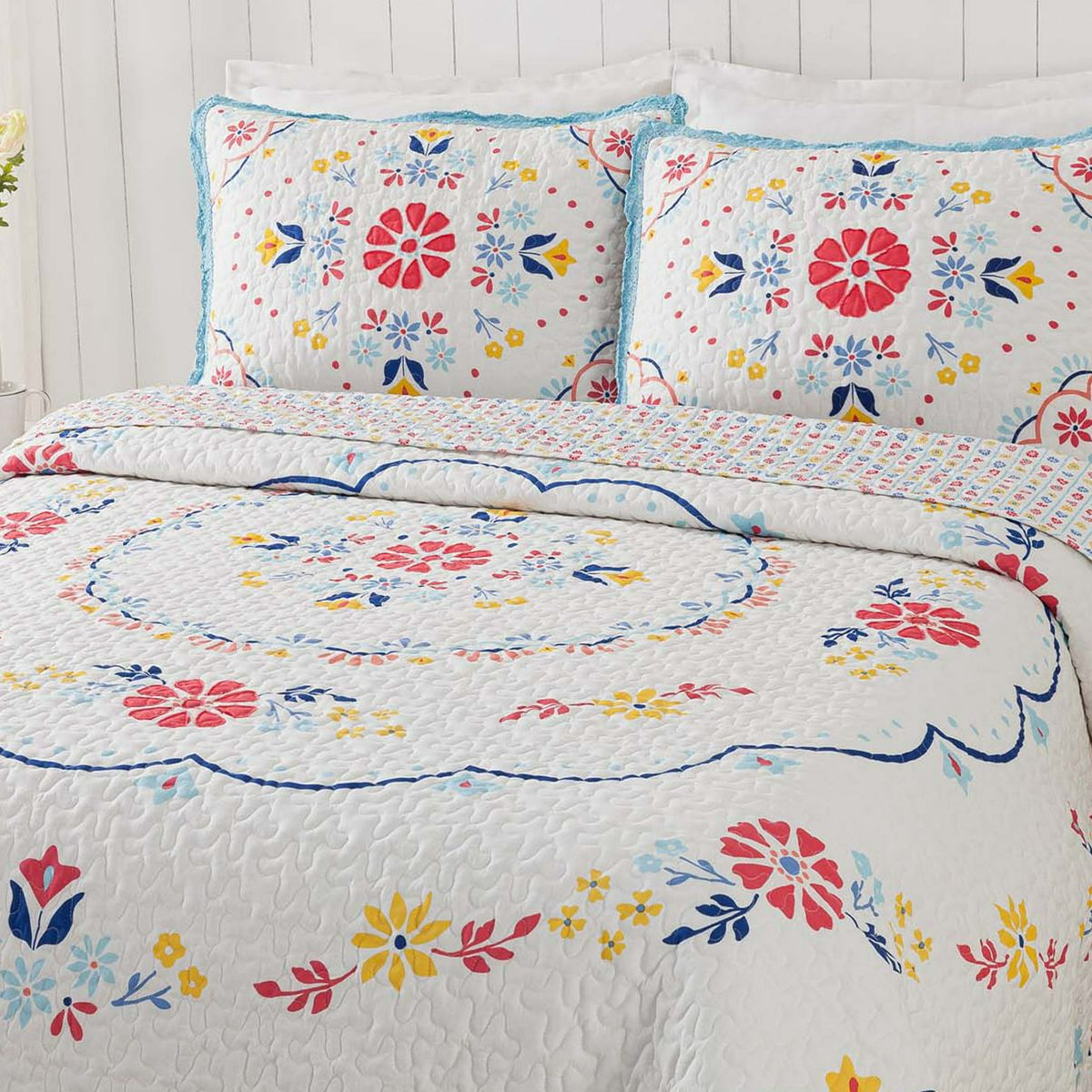 Mazie Medallion Two Piece Cotton Sham Set