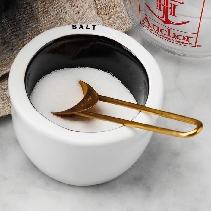 Salt well with spoon