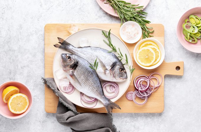 Two raw fish preparation for Rosh Hashanah