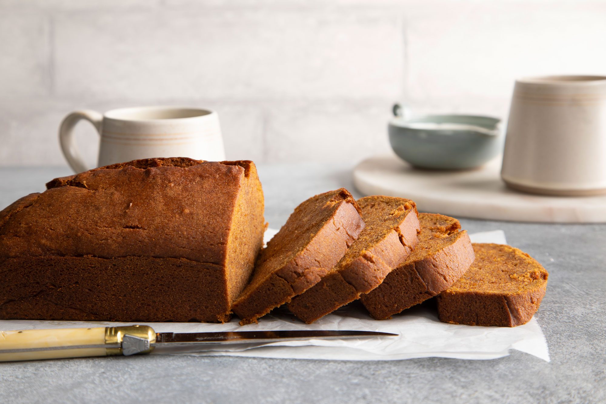Gluten Free Pumpkin Bread served in slices