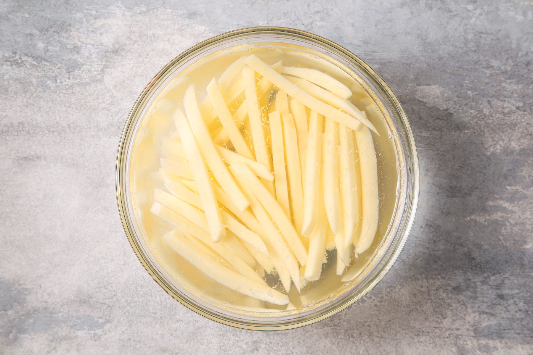 Homemade French Fries step 1 Cut And Soak Potatoes