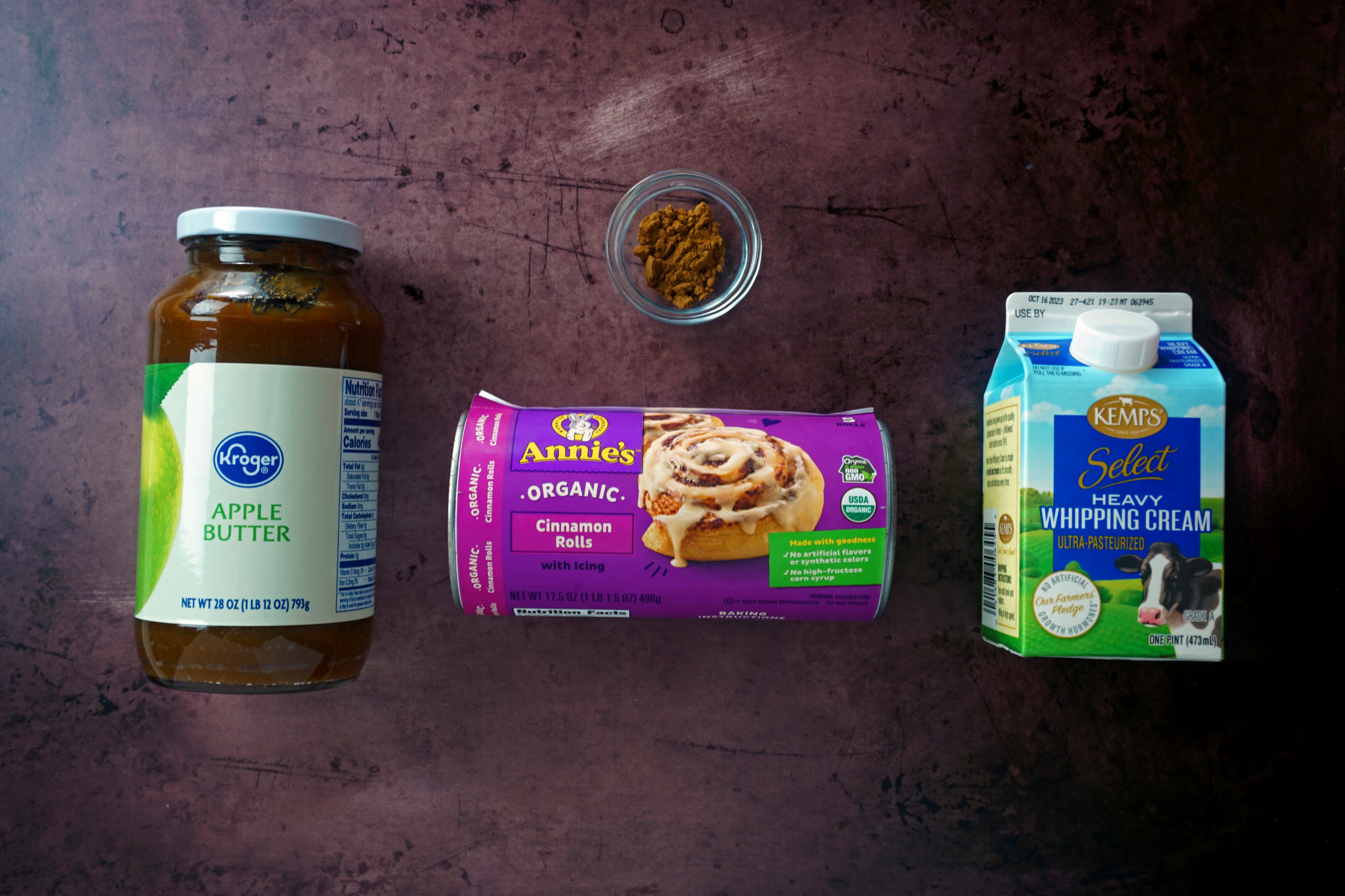 Apple Pie Cinnamon Roll Ingredients